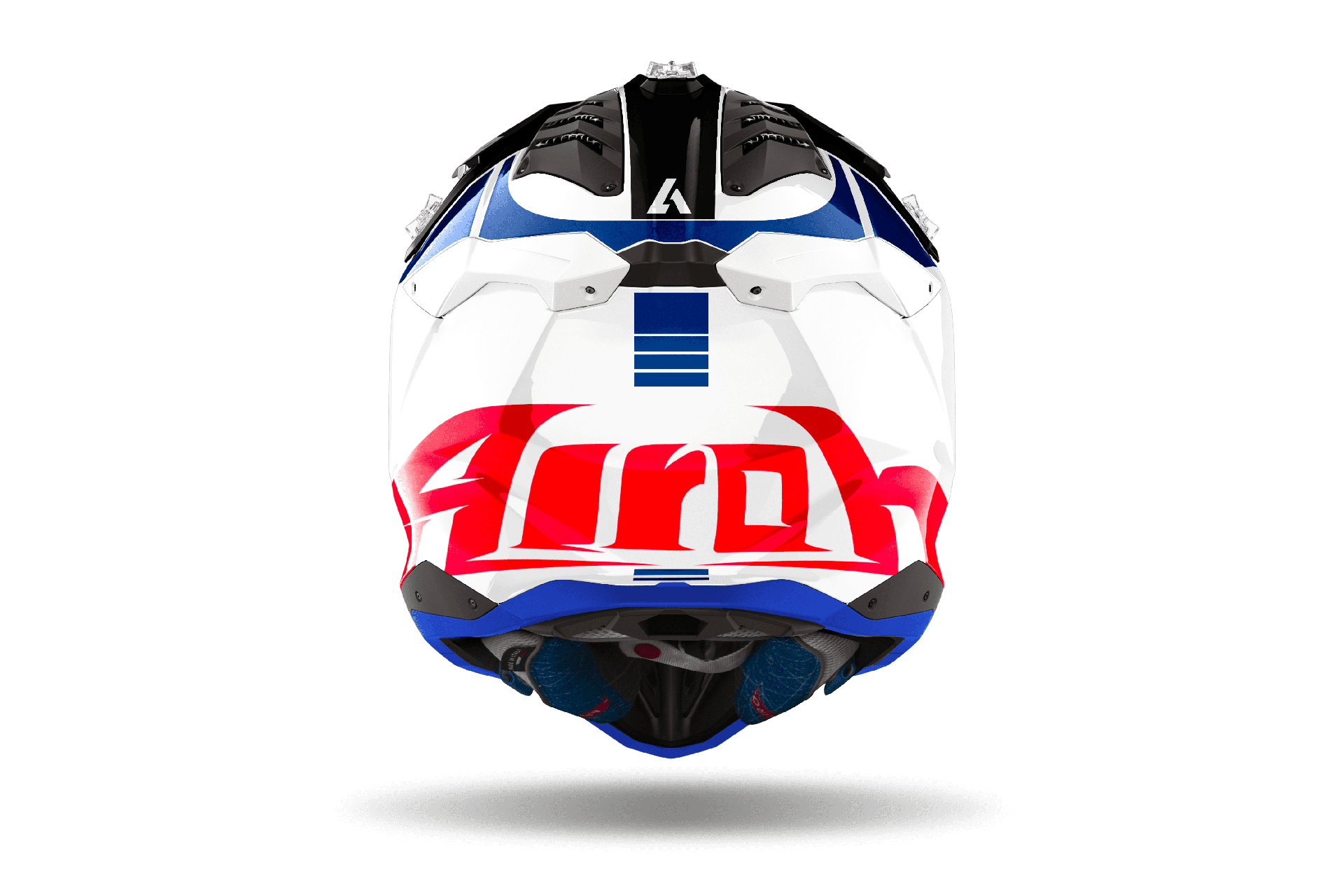 Casco para Moto Airoh Aviator 3 Push Blue/Red Gloss